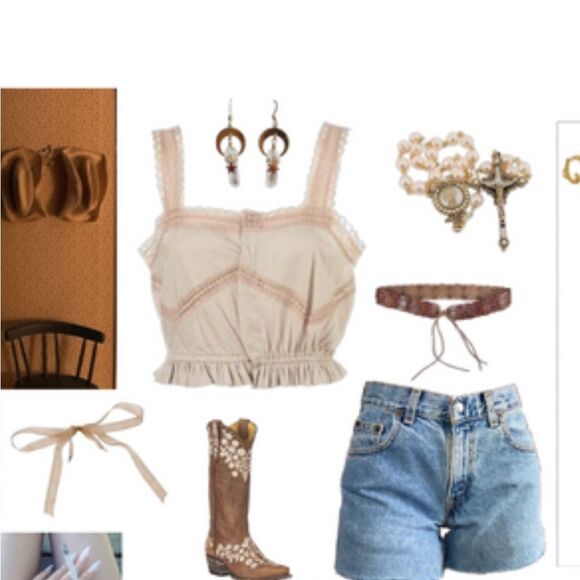 Fossil Dark Brown Leather Concho Western Studded Boho Front Tie Belt L - Picture 15 of 16